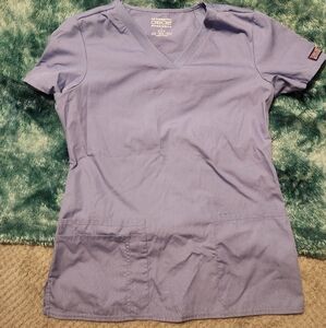 Cherokee seil blue scrub top medium